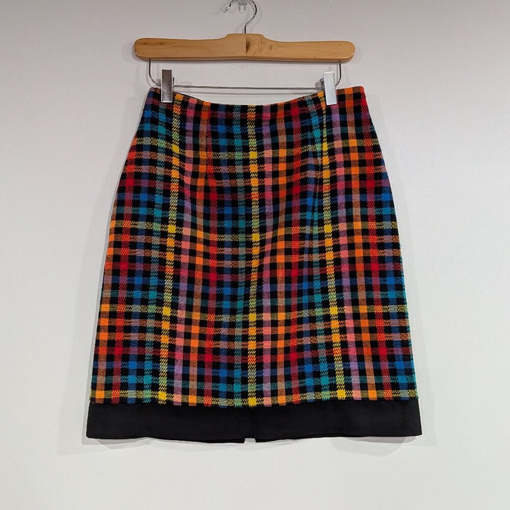Mixit for Junior Rainbow Plaid Skirt VINTAGE Size 9